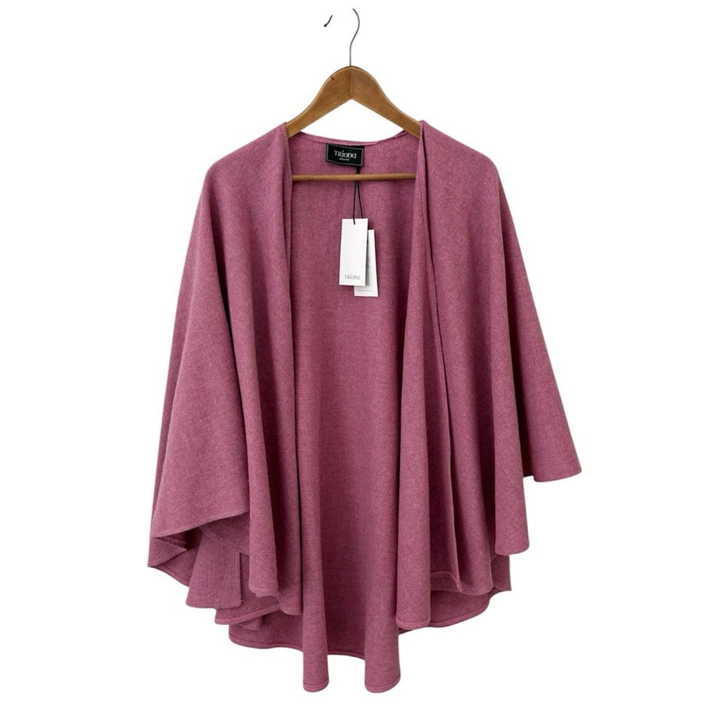 Triona Ireland Wool Cape in Rose Pink